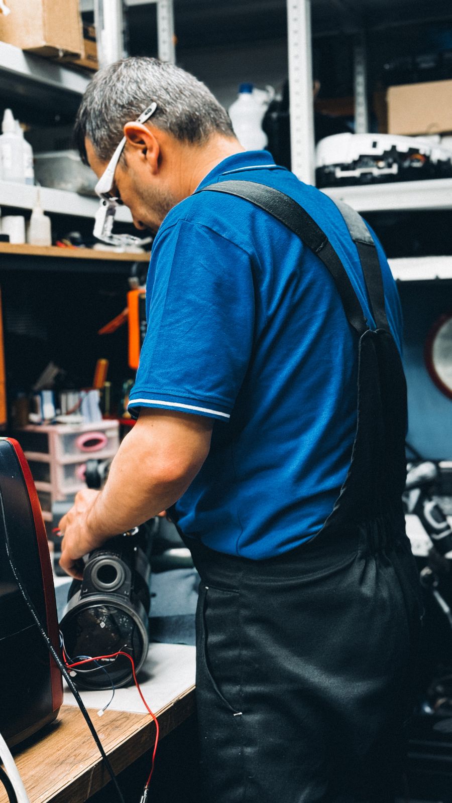 Home service technician at work